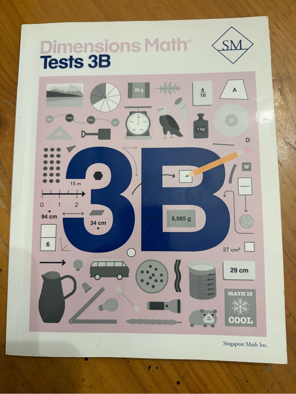 Dimensions Math Tests 3B Workbook Grade 3 Singapore Math Paperback NEWHomeschool